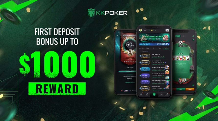 Bônus de primeiro depósito do KKPoker